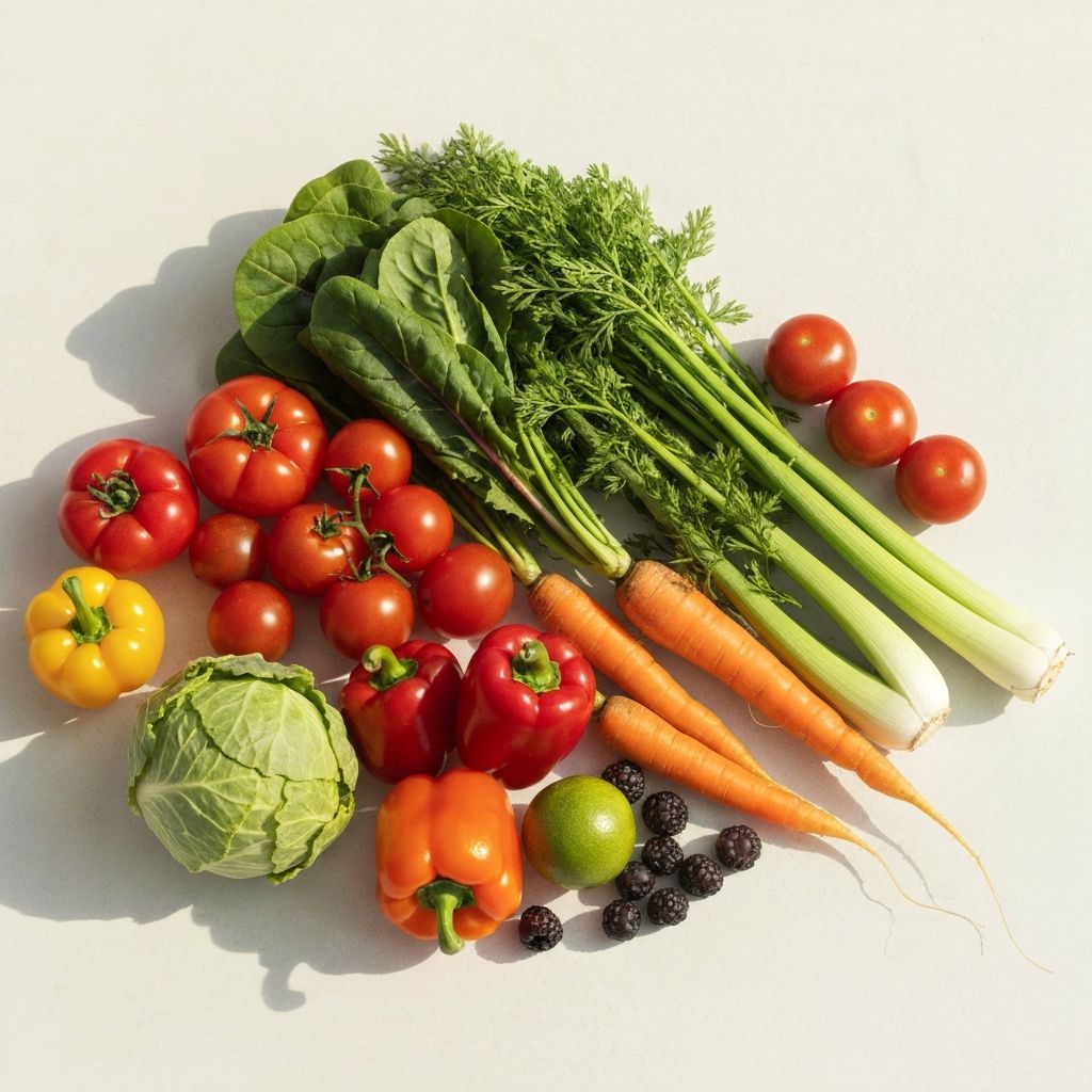 Fresh vegetables and healthy food